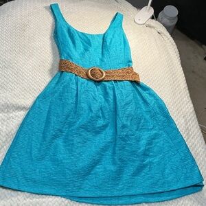 Nine West Bright Turquoise Dress Sz 4. 0760